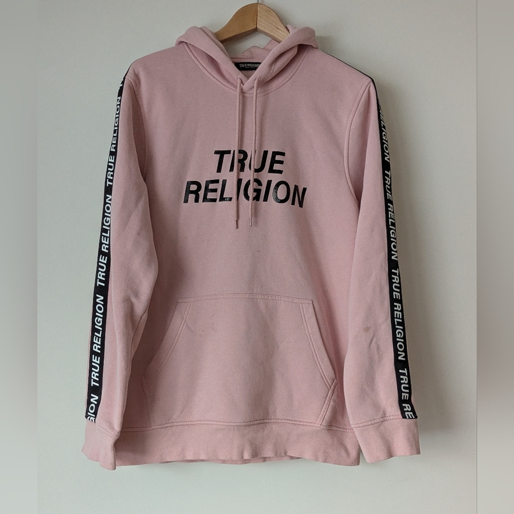 Men's True Religion Dull Pink Hoodie Size Large/XLarge